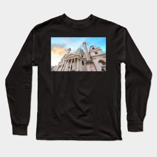 Saint Charles Church or Wiener Karlskirche in Vienna, Austria Long Sleeve T-Shirt